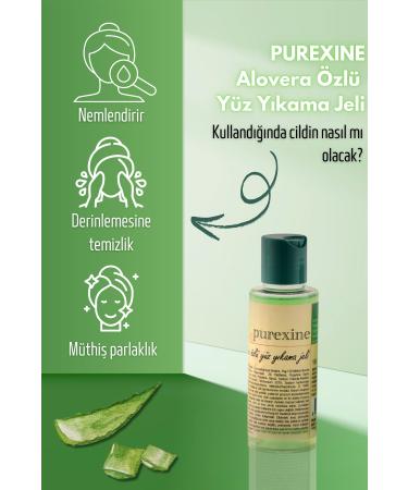 purexine Aloe Vera Essence Face Wash Gel 100 ml Moisturizing Natural Content Sensitive Skin Anti-Acne. - Buy Online on GoSupps.com