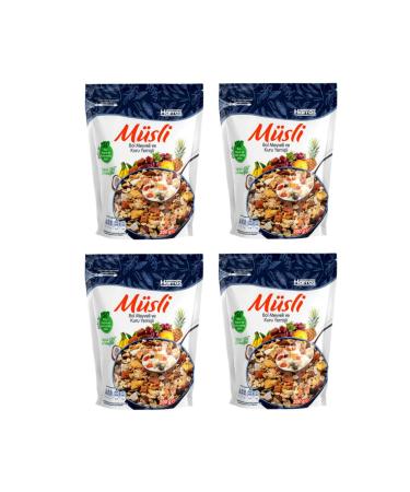 Harras Muesli with Lots of Fruits and Nuts 200 Gr X 4 Pieces