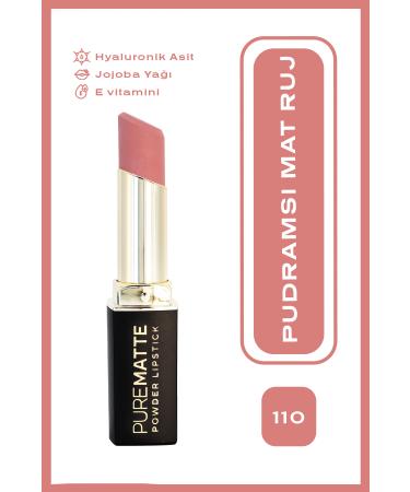 Golden Rose Pure Matte Powder Lipstick No: 110 - Powdered Matte Lipstick - 8691190533601