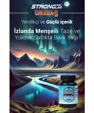 Strong Lab Iceland Premium Omega-3 Fish Oil 1200 Mg(EPA/DHA) D3 k2 Vitamin phosphatidylserine 60 Capsules - Buy Online on GoSupps.com