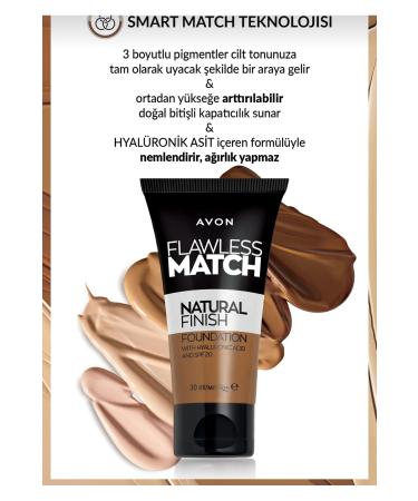 Avon Flawless Match Natural Liquid Foundation Spf20 30 Ml. Creamy Natural 230N - Buy Online on GoSupps.com