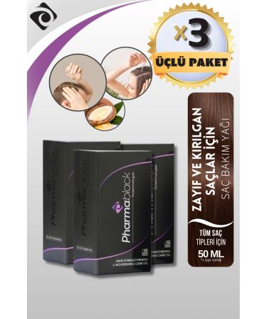 Pharmablack Anti-Loss Fast Hair Growth Nourishing and Repairing Hair Care Oil 50 Ml 3 pieces