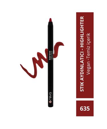 REVA Creamy Plumping Burgundy Lip Pencil & Plumping Lip Liner Crimson No:635