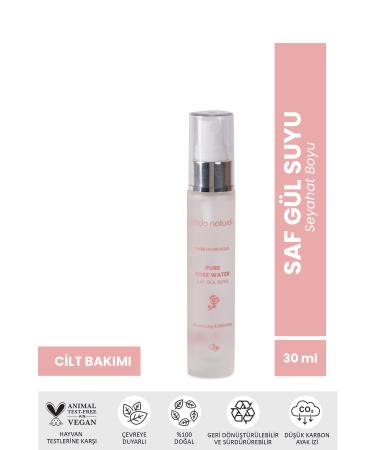 Bade Natural Rose Water Pore Tightening Brightening and Purifying Tonic 0 Natural 30 ml - Travel Size