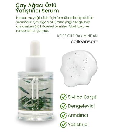 celleanser Anti-Acne Cleansing Balancing Face Serum with Tea Tree Extract