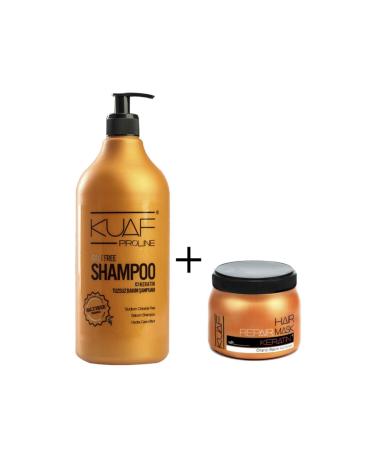 Kuaf Salt-Free Shampoo 1 L Keratin Hair Mask 250 ml