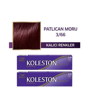 Wella Koleston Tube Hair Dye 3/66 Eggplant Purple X 2 Pieces