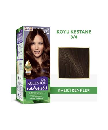 Wella Koleston Naturals Hair Dye 3/4 Dark Chestnut
