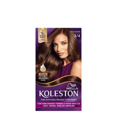 Wella Koleston Kit Hair Dye 3/4 Dark Chestnut