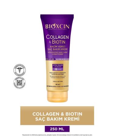 Bioxcin Collagen & Biotin Extra Volume Conditioner 250 ml - Collagen Biotin Fine Sparse Hair