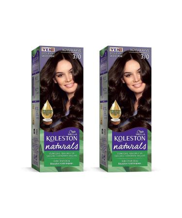 Wella Koleston Hair Dye Naturals 3/0 Dark Brown X 2 Pieces - Buy Online on GoSupps.com