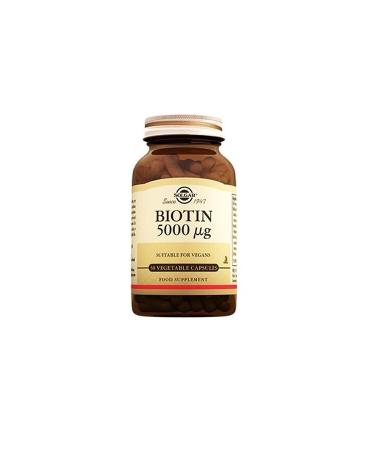 Solgar Biotin 5000 Mcg 50 Capsules - Buy Online on GoSupps.com