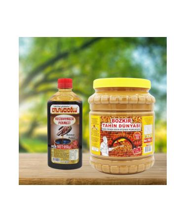 Kalayc o lu Bozk r Tahini Center Roasted Whole Wheat Tahini 1900 gr & Carob Molasses 950 gr
