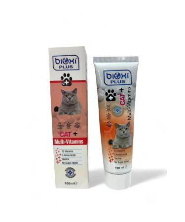 Bioxi Plus Multi-Vitamin 100 gr: Natural Supplement for Shiny Fur and Strong Immunity for Cats