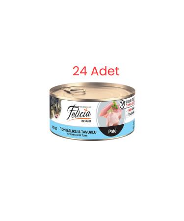 Felicia Grain-Free 85 gr Canned Tuna-Chicken Minced Cat Food 24 Pieces