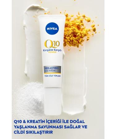 NIVEA Q10 Anti-Wrinkle Eye Care Cream 15ml Puffiness and Dark Circle Appearance Coenzyme Creatine - Buy Online on GoSupps.com