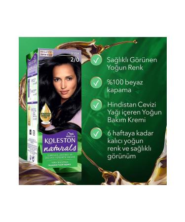 Wella Koleston Naturals Hair Dye 2/0 Black - Buy Online on GoSupps.com
