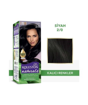 Wella Koleston Naturals Hair Dye 2/0 Black