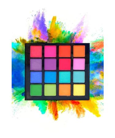 AcarlarTicaret 16-Piece Neon Color Eyeshadow Palette
