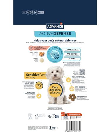 Advance Mini Sensitive Salmon Small Breed Adult Dog Food 3 Kg - Buy Online on GoSupps.com