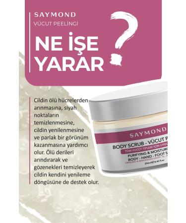 SAYMOND Body Scrub Nourishing Purifying Moisturizing Body Peeling 250 Ml - Buy Online on GoSupps.com