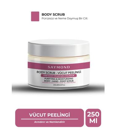 SAYMOND Body Scrub Nourishing Purifying Moisturizing Body Peeling 250 Ml