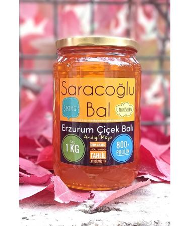 saraco ullar 1 kg New Season Pure Flower Honey - High Proline - Sugar Free - Erzurum Ard l Village
