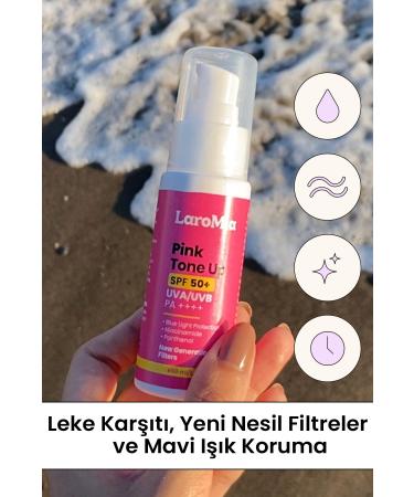 Laromia Anti-Blemish Skin Brightening and Tone Equalizing Pink Sunscreen Cream Spf50+ Pa++++ 50 ml.