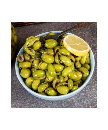 GREENHARVEST Cracked green olives