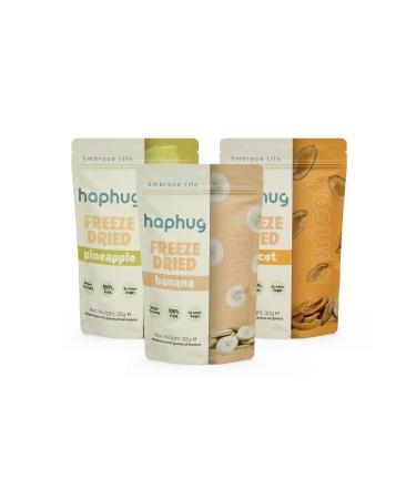 HapHug Freeze Dried - Yellow Fruits - Dried Fruit - Freeze Dry Banana Pineapple Apricot