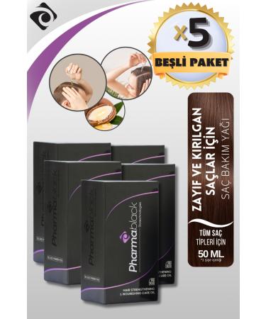 Pharmablack Anti-Loss Fast Hair Growth Nourishing and Repairing Hair Care Oil 50 Ml 5 pieces
