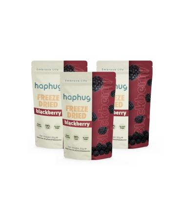 HapHug 3 Pack Freeze Dried Blackberry - Freeze Dried Fruit - Freeze Dry Dried Fruit 3x20gr