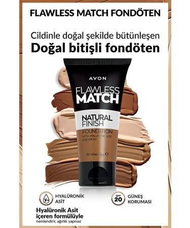 Avon Flawless Match Natural Liquid Foundation - 250N Cream Beige - Buy Online on GoSupps.com
