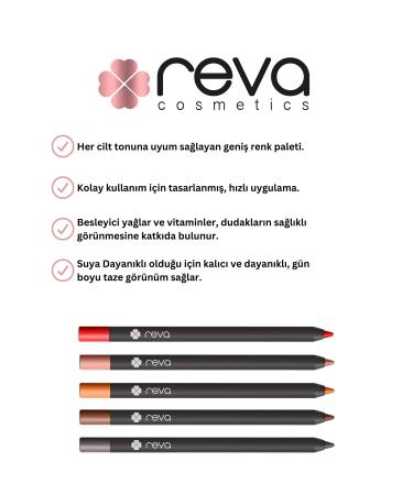 REVA Creamy Plumping Warm Red Lip Pencil & Plumping Lip Liner No:632 - Buy Online on GoSupps.com