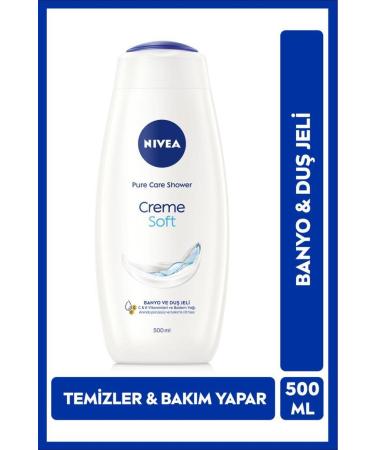 NIVEA Creme Soft Creamy Touch Bath and Shower Gel 500ml Cleans while caring Almond Oil Moisturizing