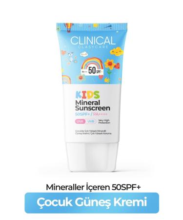 Clasy Care Clinical Clasy Care spf +50 Kids Mineral Sunscreen Cream 50 mL
