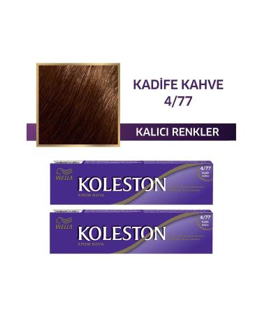 Wella Koleston Tube Hair Dye 4/77 Velvet Brown X 2 Pieces