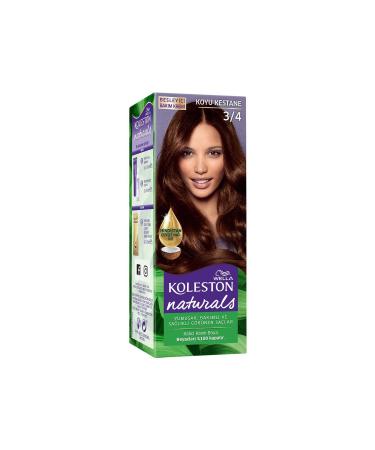 Wella Koleston Naturals Hair Dye 3/4 Dark Chestnut - Buy Online on GoSupps.com