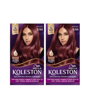 Wella Koleston Kit Hair Dye 5/66 Wine Red X 2 Pieces