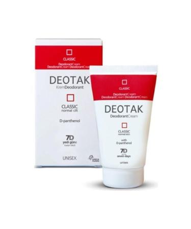 Deotak Cream Deodorant Classic 35 ml Unisex X 2 Pieces