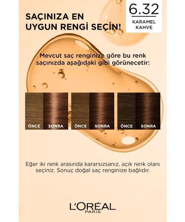 L'Oreal Paris Excellence Hair Dye 6.32 Caramel Brown 3-Piece Set Renewed Packaging - Buy Online on GoSupps.com