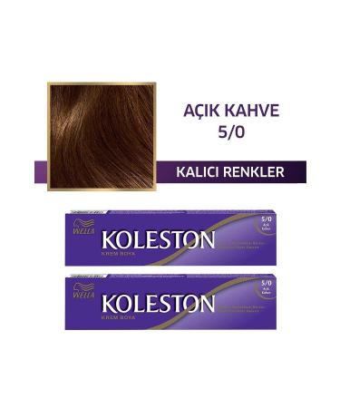 Wella Koleston Tube Hair Dye 5/0 Light Brown X 2 Pieces