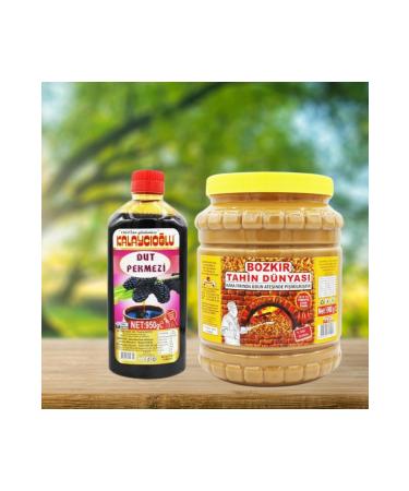 Kalayc o lu Bozk r Tahini Center Roasted Whole Wheat Tahini 1900 Gr & Mulberry Molasses 950 Gr