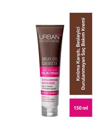 Urban Care Argan Oil & Keratin Hair Nourishing Care Cream for Easily Fragile Hair-vegan-175ml