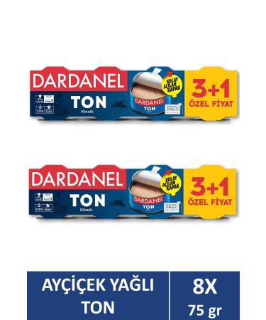 Dardanel Sunflower Oil Tuna 4x75 gr X 2 Pieces