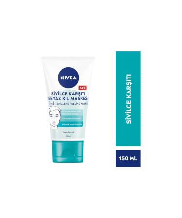 NIVEA Anti-Acne 3 in 1 White Clay Mask 150 ml - Buy Online on GoSupps.com
