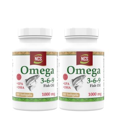 Ncs Omega 3 6 9 Fish Oil 1000 mg 200 Capsules X 2 Box 400 Capsules