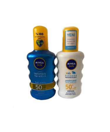 NIVEA Sun Protection and Freshness Transparent Spf50 200 ml+sun Kids Sensitive Protection Spf50 200 ml