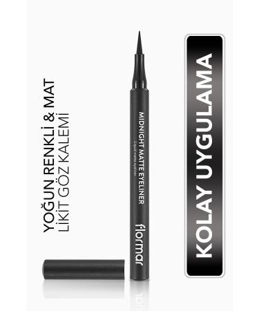 Flormar Matte Liquid Eyeliner Pencil Provides a Perfect Look 001 Black Mc.gzlk64