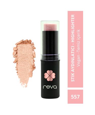 REVA Powder Pink Stick Illuminator & Stick Highlighter No: 557 - Vegan & Clean Content